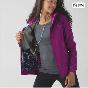 Lululemon Runaway Zip Up coat jacket pink 10